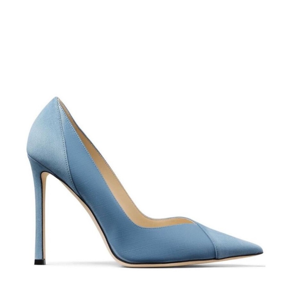 Jimmy Choo Smoky Blue Suede Women's Shoes